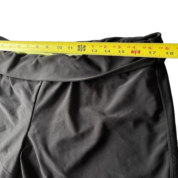 Athleta Splash Swim Shorts in Black Large Lined briefs Foldover Waistband - Picture 4 of 11